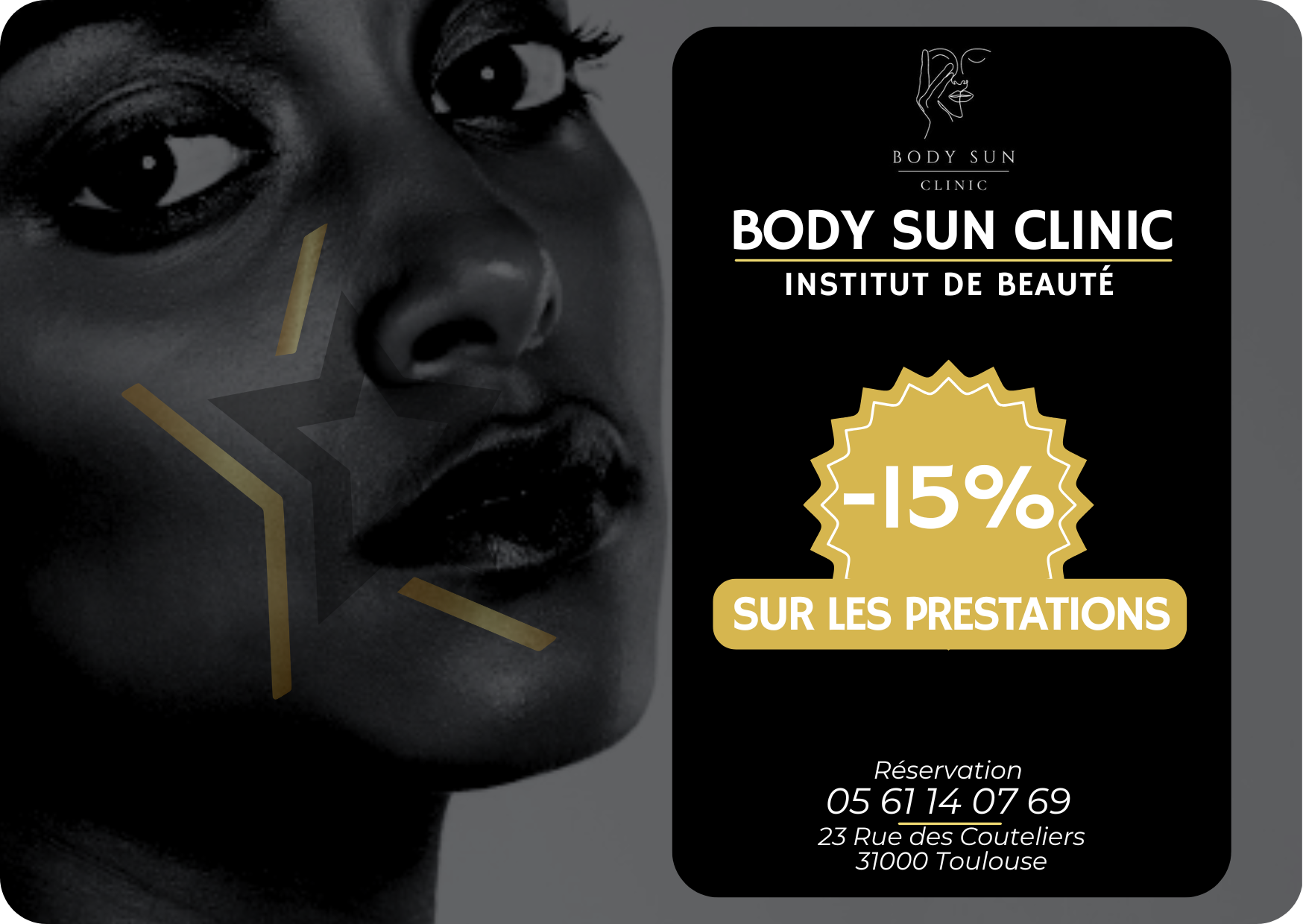 15% DE REMISE SUR LES PRESTATIONS