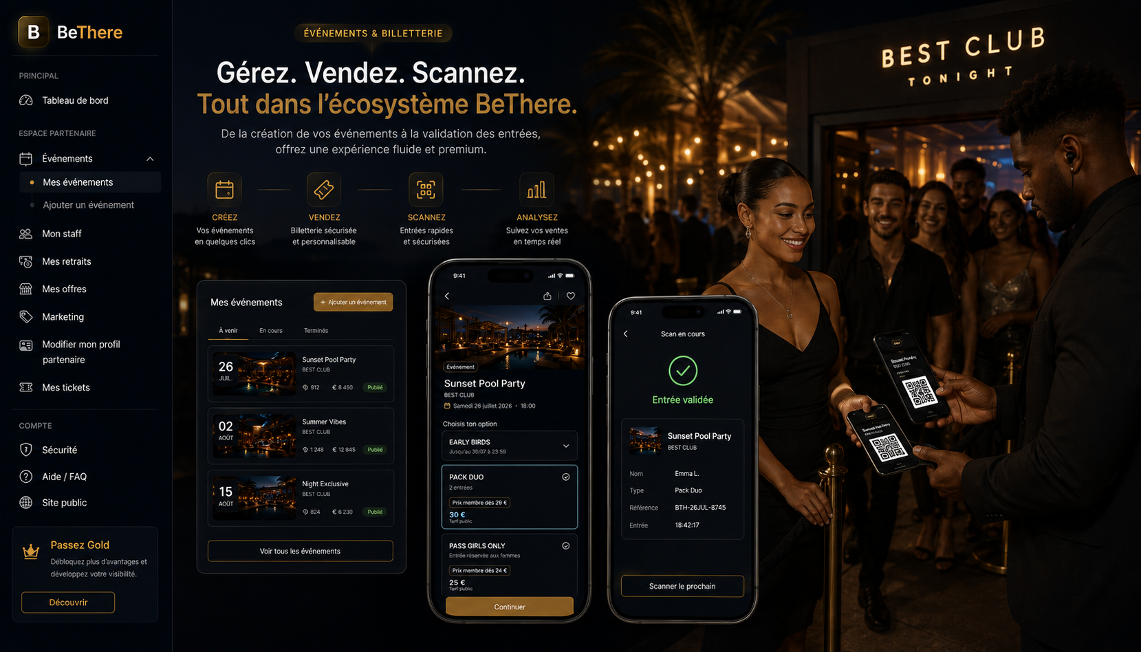 Visuel event et billetterie BeThere